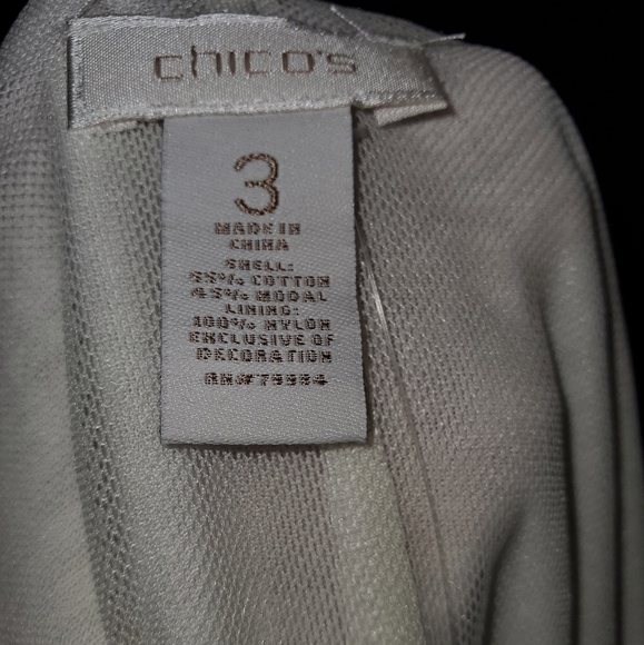 NWT Chico's White Bubble Tank Top w/ sequins Size 3 - Picture 9 of 12